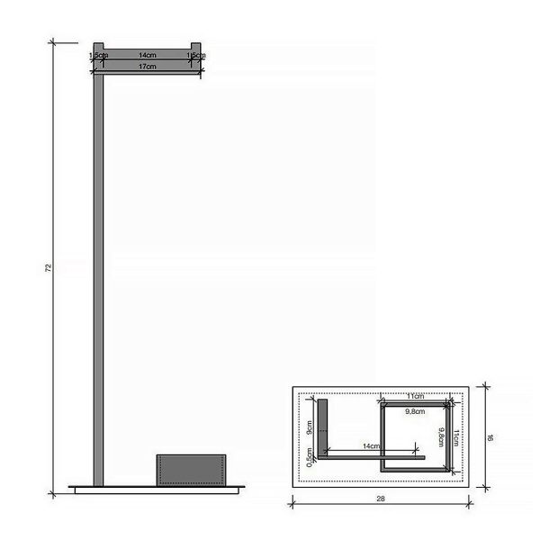 Многофункциональная стойка DECOR WALTHER Brick SBK 591300 хром/белый