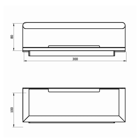 Полка BLACK&WHITE Swan SN-2351 со стеклоочистителем на магните