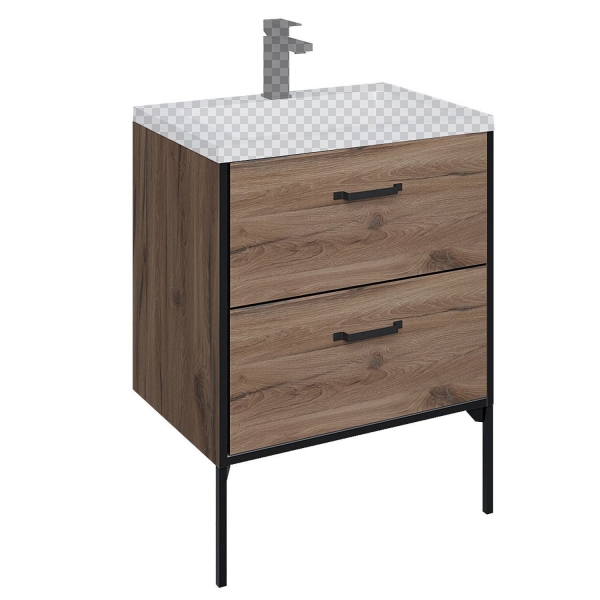 Тумба с раковиной GROSSMAN Неро 65 альпийский дуб