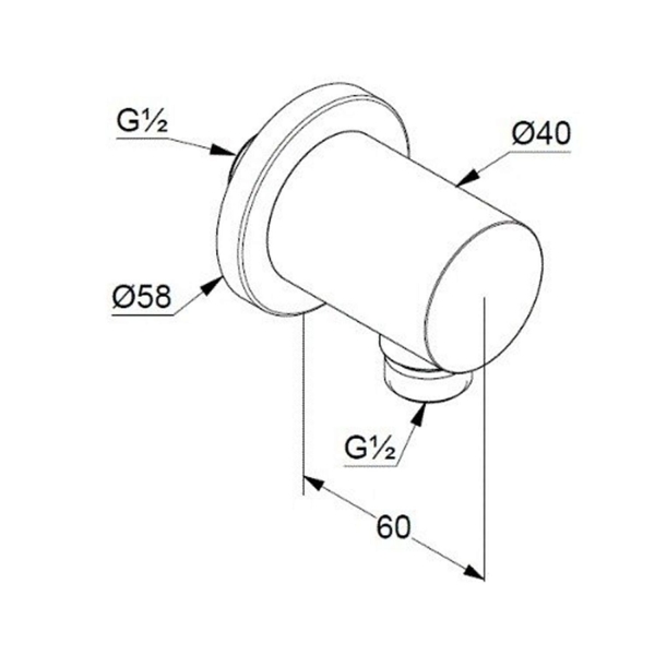 Шланговое подсоединение KLUDI Nova Fonte Puristic 2054353-15 белый матовый