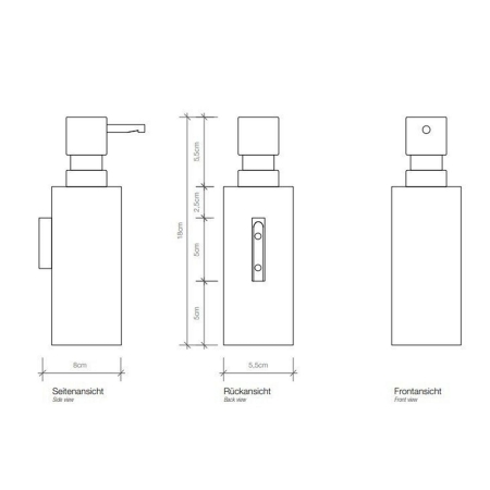 Дозатор жидкого мыла DECOR WALTHER Mikado WSP подвесной 521100