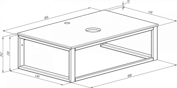 Консоль для раковины RADOSTONE Laura KNAS20800