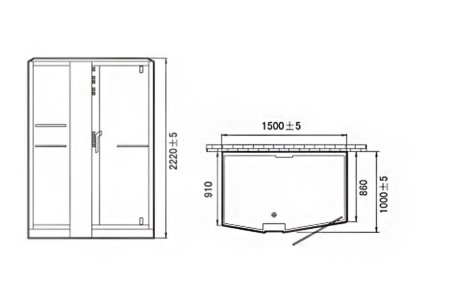Душевая кабина ORANS SR-89102 S WHITE RS 150×100×220