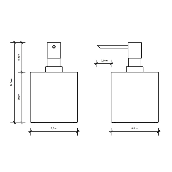 Дозатор жидкого мыла DECOR WALTHER Cube DW 475 825060 черный матовый