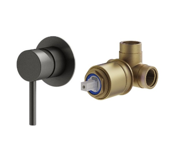 Душевой комплект PLUMBERIA Ixo KITZXO01GR210 графит матовый
