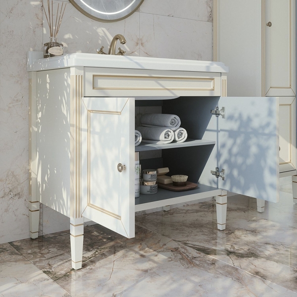 Тумба под раковину CAPRIGO Альбион 90 бежевый матовый