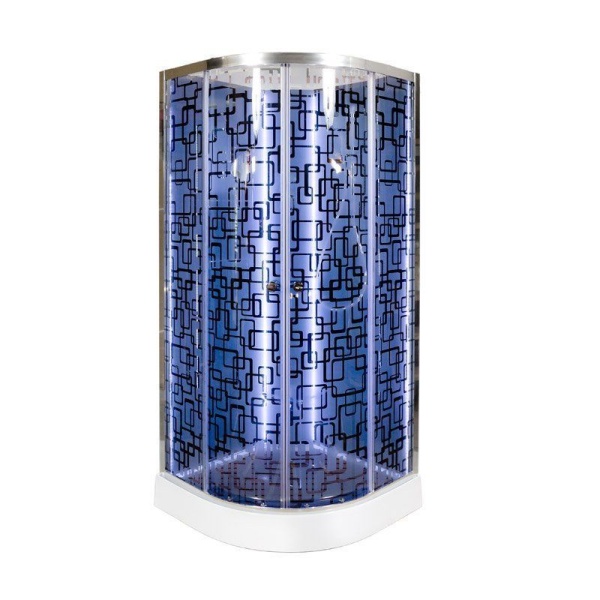 Душевая кабина DETO BМ1510 без крыши LED G 100x100x208