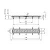 Дренажный канал MCH Klasik/Floor CH 450 KN ZL1 с бок. сливом и нерж. рамкой, D40 золото матовое