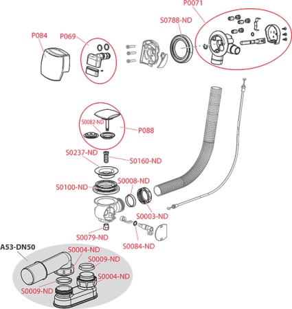 Слив-перелив ALCAPLAST A564KM3-120