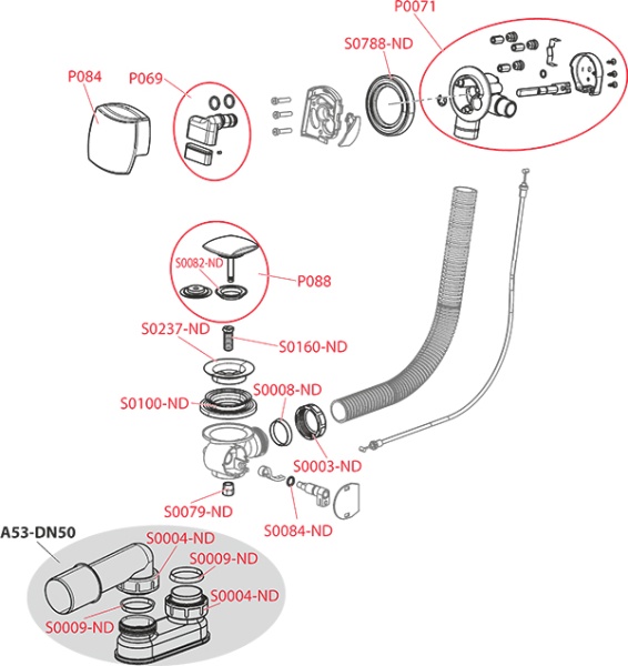 Слив-перелив ALCAPLAST A564KM3-120