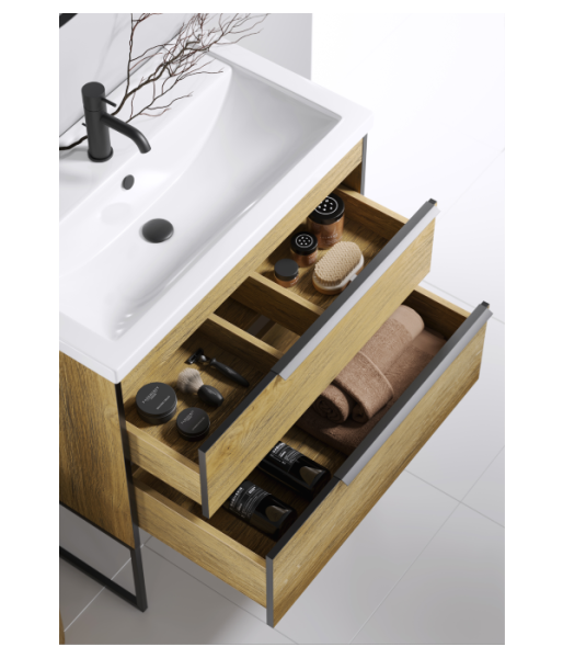 Тумба под раковину AQWELLA Фарго 80 напольная дуб балтийский