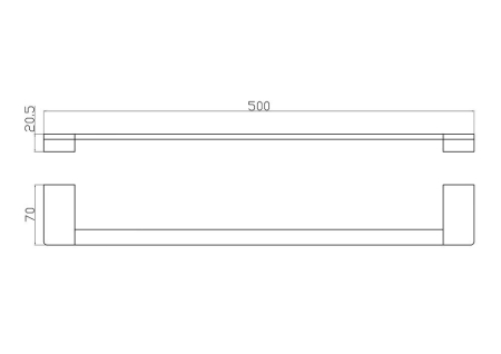 Полотенцедержатель RAV SLEZAK Nil NLA0701/50MG metal grey