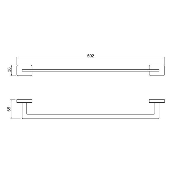 Полотенцедержатель АКВАТЕК Либра AQ4320MB черный матовый