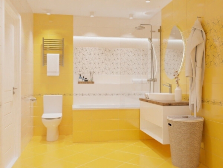 Vela Ochra Stella декор желтый глянцевый 20х50см Azori
