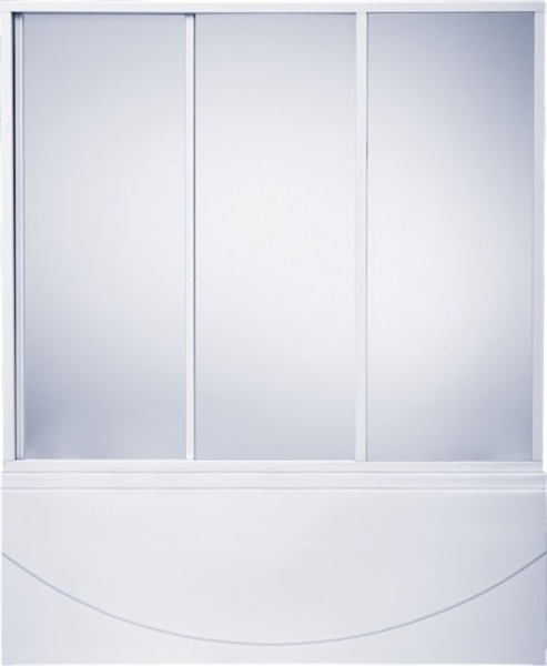 Шторка для ванны BAS на ванну Кэмерон 120x145 пластик Вотер