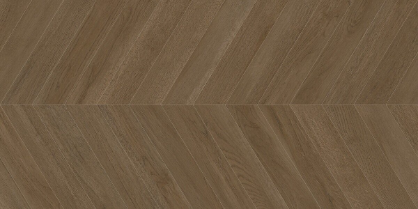 Walnut Chevron Dark Delacora керамогранит коричневый матовый под дерево 120х60см
