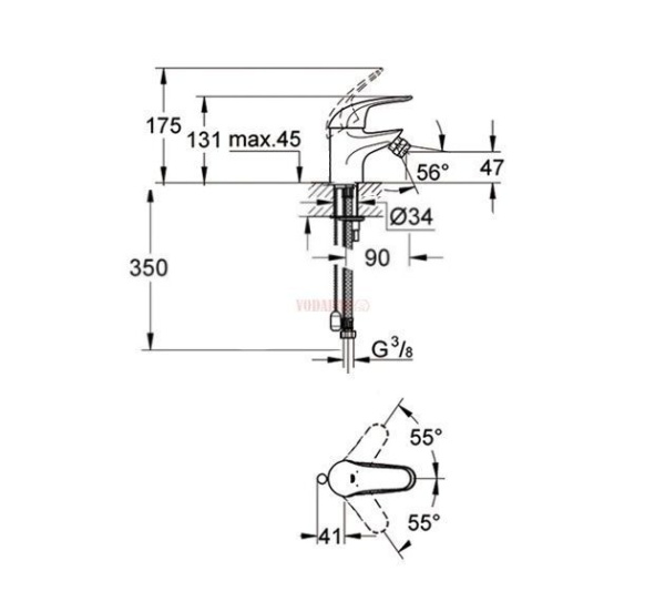Смеситель для биде GROHE Euroeco 32882000