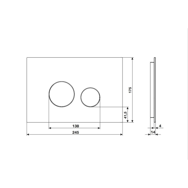 Кнопка смыва KK-POL Vitrum Omnes Gelida Orbis 350/PPX/003-00-00 кофе матовый
