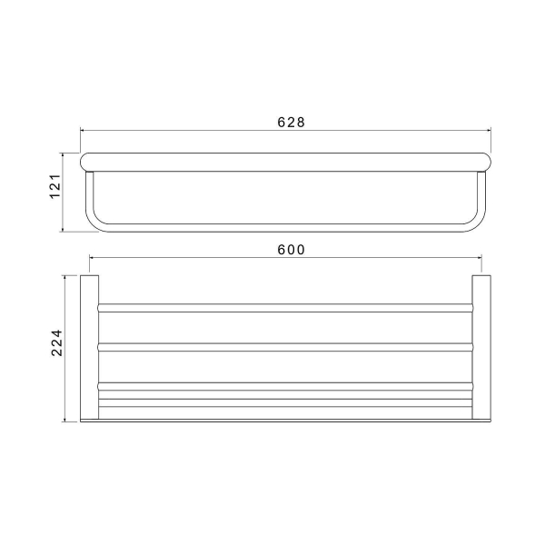Полка для полотенец АКВАТЕК Лира AQ4415CR