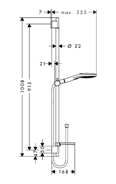 Душевой гарнитур HANSGROHE Raindance Select E 26621400