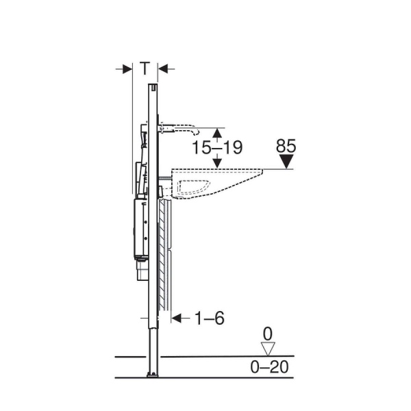 Инсталляция для раковин GEBERIT Duofix 111.091.00.1