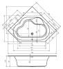 Акриловая ванна RIHO Winnipeg 145х145