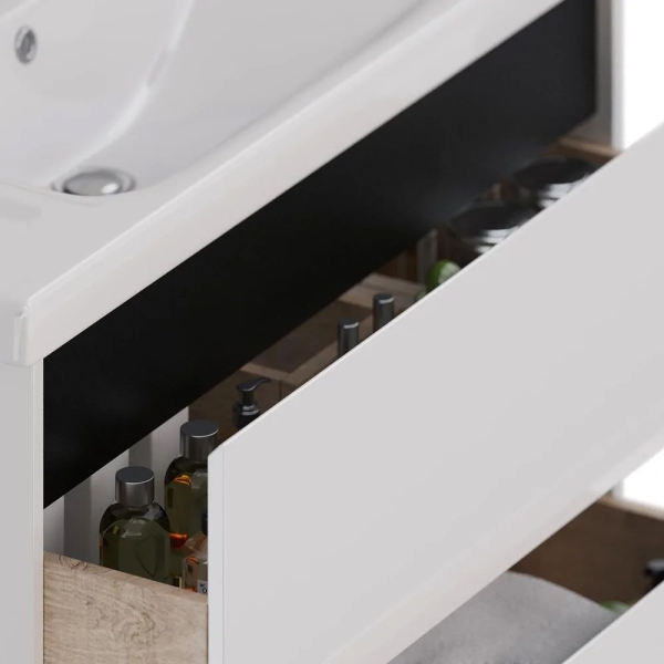 Комплект мебели LEMARK Combi 100 белый/черный матовый