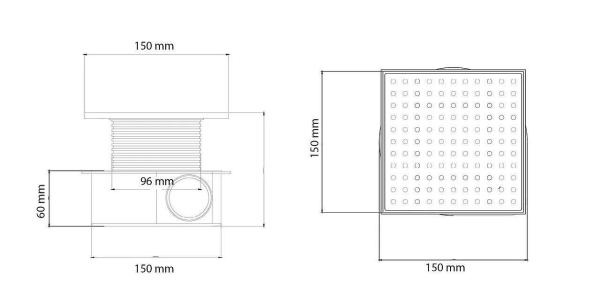 Трап BOHEME Smart Design горизонтальный 15x15