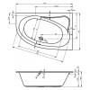 Панель фронтальная для ванн RIHO Aryl 170x110 R