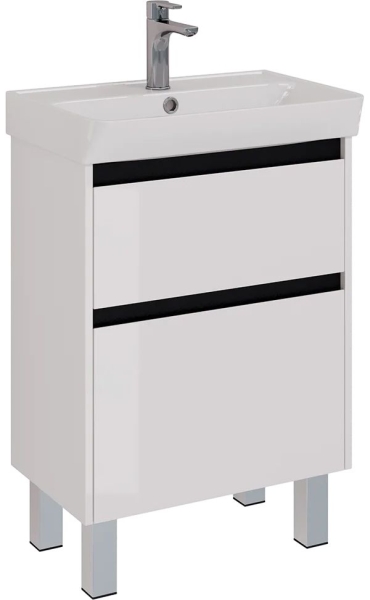 Комплект мебели LEMARK Combi 60 белый/черный матовый