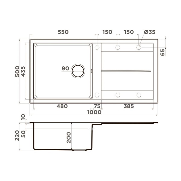Мойка кухонная OMOIKIRI Sumi 100A leningrad grey