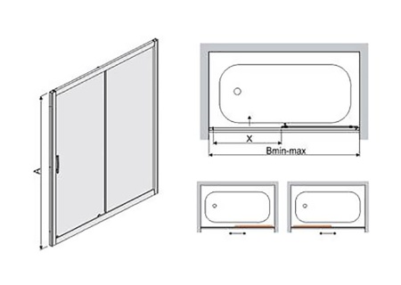 Шторка для ванны RGW Screens SC-42 160x150