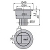 Кнопка арматуры бачка ALCAPLAST V0296-ND