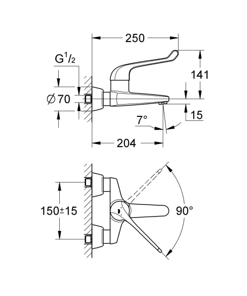 Смеситель для раковины GROHE Euroeco Special 32795000