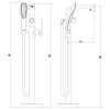 Смеситель для ванны LEMARK Melange напольный LM4944CW