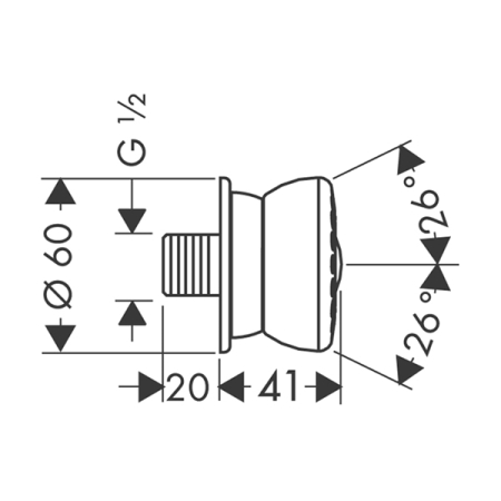 Боковой душ HANSGROHE Bodyvette 28466000