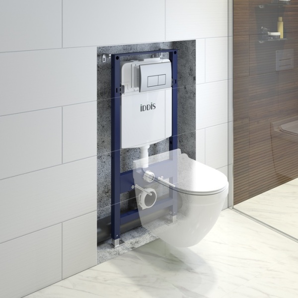 Инсталляция для унитазов IDDIS Optima Home OPH00GCi32K кнопка хром