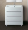 Тумба под раковину 1 MARKA Соната напольная 58 3 ящика, белый глянец