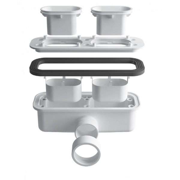 Сифон для душевого поддона ESBANO Luxe с гидрозатвором белый