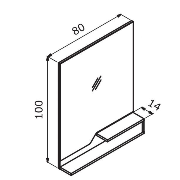 Зеркало ORKA Galia 80 Lidya матовый