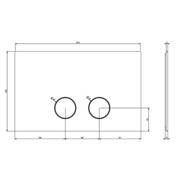 Кнопка смыва GESSI Technical 54617#708 медь брашированная