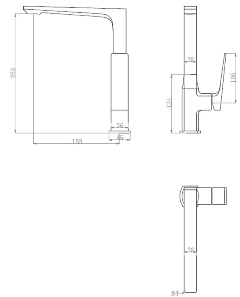 Смеситель для кухни SMART Лофт с поворотным изливом SM253501AA