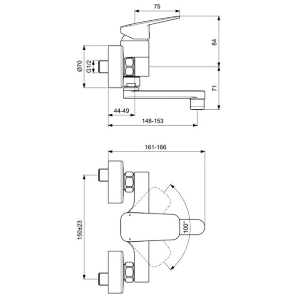 Смеситель для раковины IDEAL STANDARD Ceraplan BD341AA