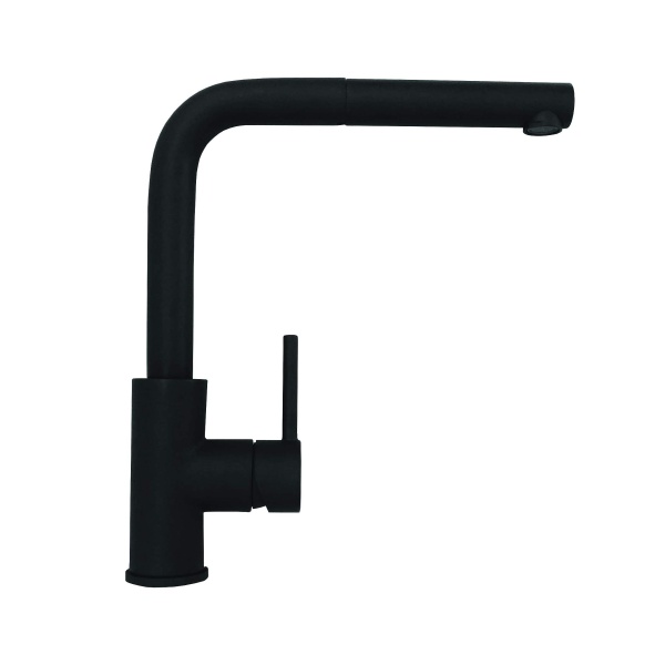 Смеситель для мойки ALVEUS Zeos P Monarch с выдвижным изливом 1136505 black matt