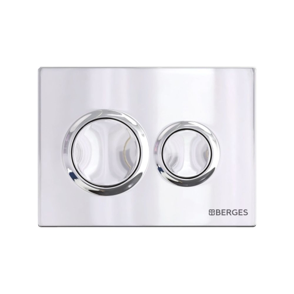 Инсталляция для унитазов BERGES Novum O3 кнопка хром глянцевый