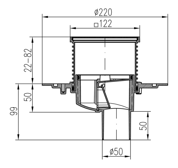 Трап MCH C 384 A 12x12 под плитку