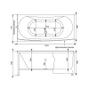 Каркас AQUANET Izabella 160x70