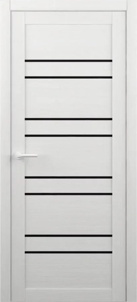 Тренд Т-14 Тренд Дорс дверь межкомнатная EcoTex лиственница белая стекло черное