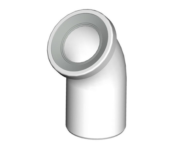 Отвод ALCAPLAST A90-45 для унитаза, 45°