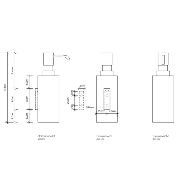 Дозатор жидкого мыла DECOR WALTHER Cube DW 375 N 847560 черный матовый